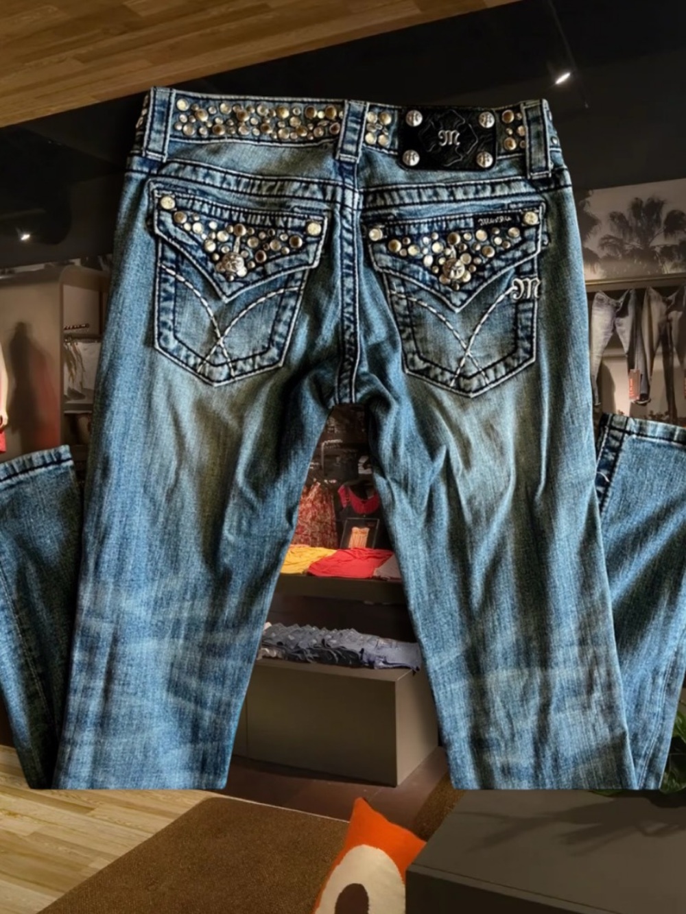 Vintage 2000s Embellished Low Rise Skinny Jeans